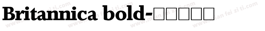 Britannica bold字体转换